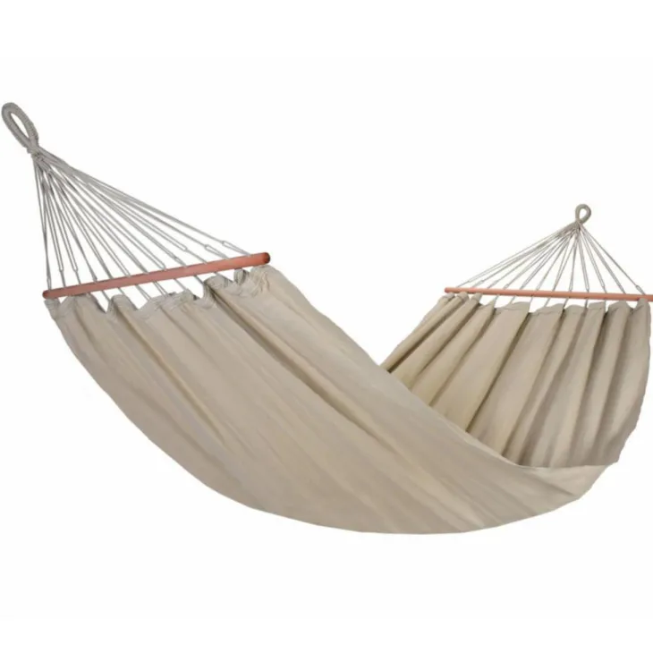 Hamac coloris taupe en polypropylène Jobek Hamac Graphik - 300 x 140 cm