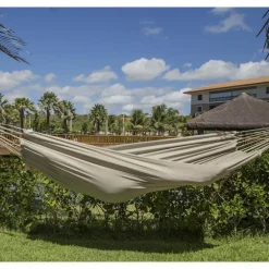 Hamac coloris taupe en polypropylène Jobek Hamac Kocon - 300 x 140 cm