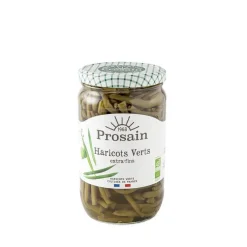 Haricots verts extra fins bio en bocal de 660 g