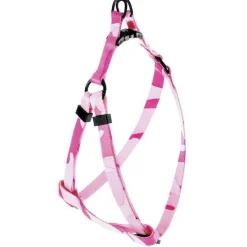 Harnais baudrier Camouflage pour chat coloris rose