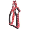 Harnais baudrier Pois pour chien coloris rouge - S