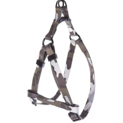 Harnais baudrier pour chat camouflage gris 20/35x1 cm