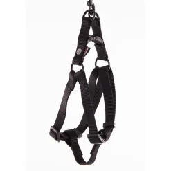 Harnais baudrier réglable noir pour chien - 1,6x35/50 cm
