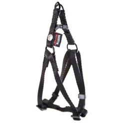 Harnais baudrier réglable noir pour chien - 1x25/35 cm