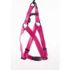 Harnais baudrier réglable rose pour chien - 2x50/70 cm