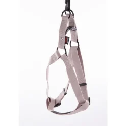 Harnais baudrier réglable gris pour chien - 4x90/110 cm