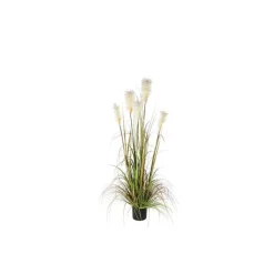 Herbe panachée Foxtail artificielle en pot plastique H 150 x Ø 70 cm