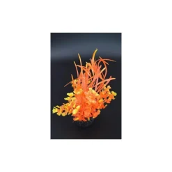 Herbe papillon orange en plastique 15 cm