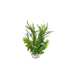 Herbe papillon verte en plastique 15 cm
