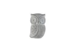 Hibou en ciment gris Pot&Déco - 8 x 6 x 13 cm