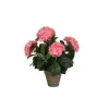 Hortensia rose plante artificielle en pot Stan gris H 45 x Ø 45 cm