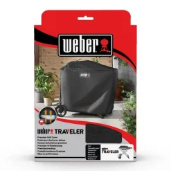 Housse en polyester noire pour barbecue Weber Traveler - 56 x 144 x 100 cm