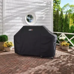 Housse noire en polyester pour barbecue Weber Summit