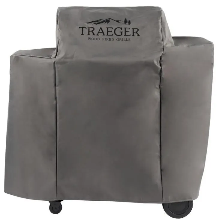 Housse pour barbecue grise adaptée au Traeger IronWood 650 - 115 x 68 x 122 cm