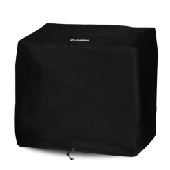 Housse pour plancha ou barbecue XL sur chariot en polyester enduit PVC noir - 140 x 60 x 120 cm