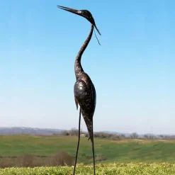 Héron classique métal grand modèle - 135 cm