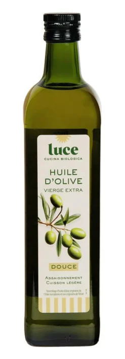 Huile d’olive extra vierge douce bio en bouteille de verre Luce - 75 cl