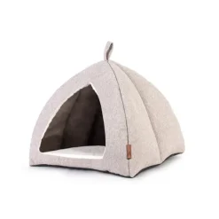 Igloo douillet pour petit mammifère coloris beige Bubimex - 25 x 25 x 21 cm