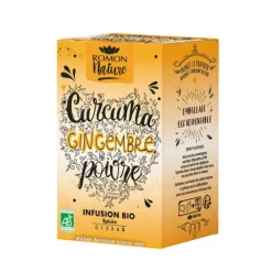 Infusion Curcuma Gingembre Poivre bio - 16 sachets