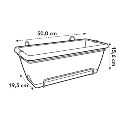 Jardinière 50cm Barcelona Elho anthracite