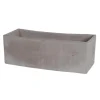Jardinière contemporaine en terre grise 40x17x16 cm