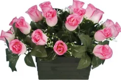 Jardinière de boutons de rose artificiels Riviera