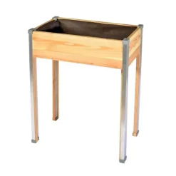 Jardinière en bois sur pieds Mon petit potager gamme Design petit modèle - 60 x 35 x 80 cm