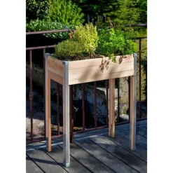 Jardinière en bois sur pieds Mon petit potager gamme Design petit modèle - 60 x 35 x 80 cm