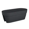Jardinière en polypropylène anthracite Elho Vibia Campana flower bridge - 60 cm