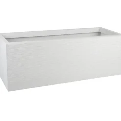 Jardinière Graphit' Up 57 L coloris blanc cérusé - 79,5 x 29,5 x 29,5 cm