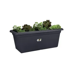 Jardinière Green basics jardin XXL L100 cm x p48 cm x h42 cm noir