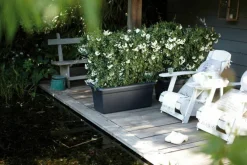Jardinière Green basics jardin XXL L100 cm x p48 cm x h42 cm noir
