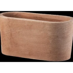 Jardinière moderne ovale en terre cuite Anticomestiere - 50 x 25 x 25 cm