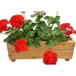 Jardinière MOLINE mélèze massif huilé 60x22xH.20 cm