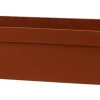 Jardinière toscane Poetic botanic® avec plateau clipsé coloris marron en plastique recyclé 10 L - 50 x 18 x 16,7 cm