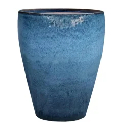 Jarre en grès émaillé bleu Océan Decolines Littoral - Ø 32 x H 36 cm