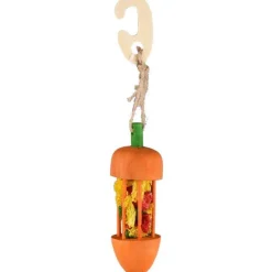 Jouet à suspendre carotte et luffa pour rongeurs Ø4,5x23 cm