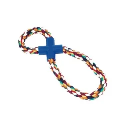 Jouet 30cm corde Super 8 multicolore pour chien