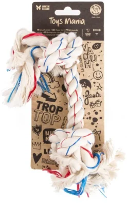 Jouet corde pour chien tricolore Martin Sellier - 26 cm