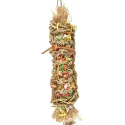 Jouet papyr perruche tube petit coloris multicolore - 31 cm