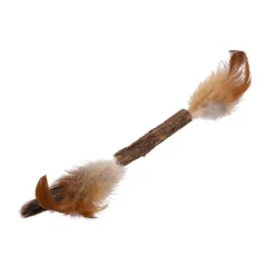 Jouet pour chat coloris beige Wouapy plumeau matatabi – 22 x 1,5 x 1,5 cm