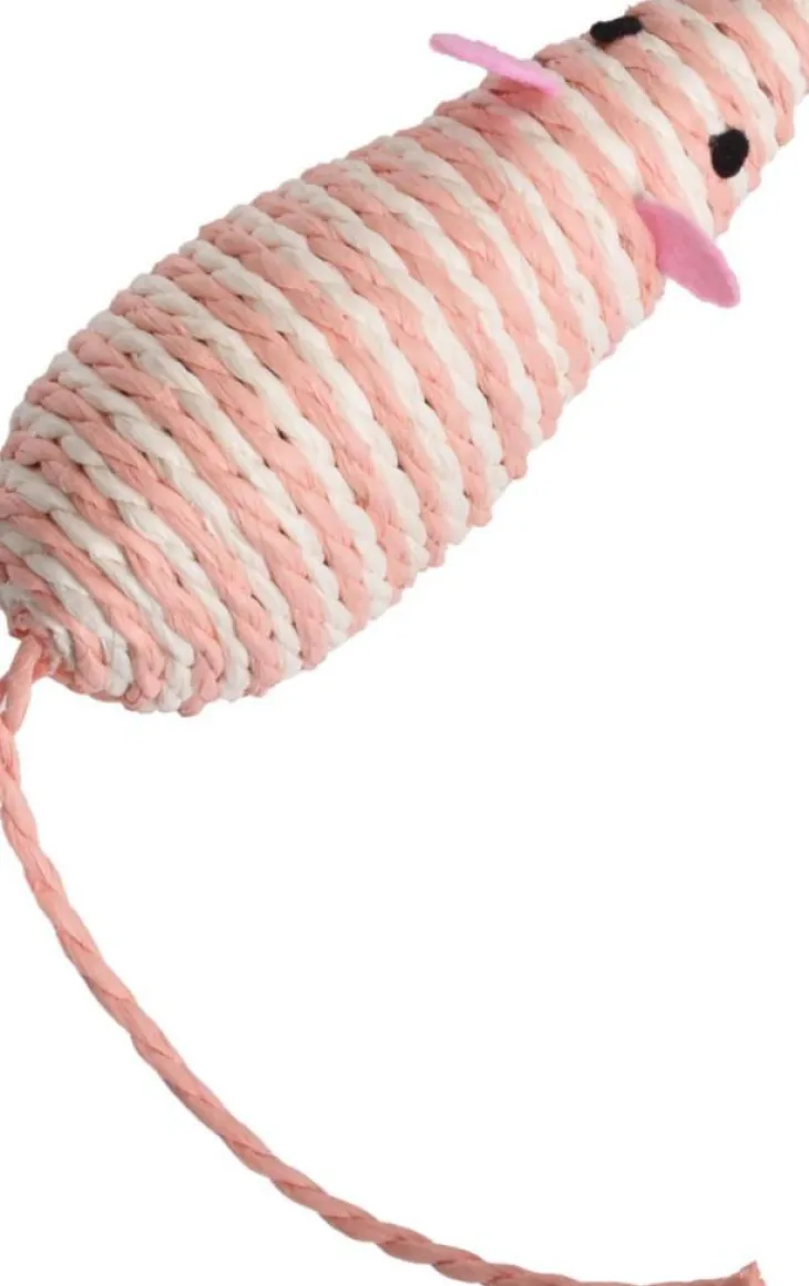 Jouet pour chat rat coloris rose Bobby