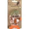 Jouet pour chat vert/orange Flamingo Natura Delight Poisson - 13 cm