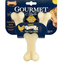 Jouet pour chien au poulet Nylabone Gourmet wishbone - Taille L