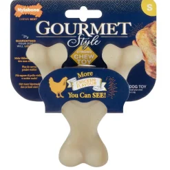 Jouet pour chien au poulet Nylabone Gourmet wishbone - Taille S