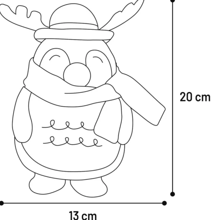 Jouet pour chien coloris multicolore peluche de Noël manchot Flamingo Figa - 13 cm