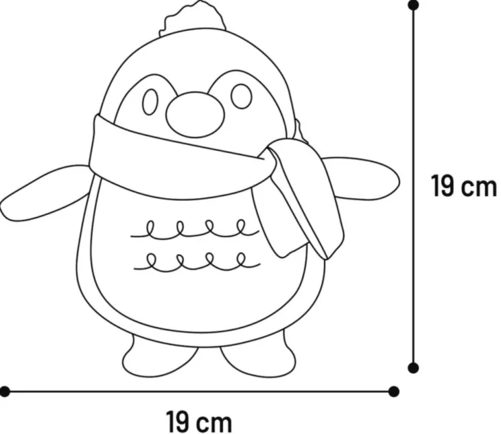 Jouet pour chien coloris multicolore peluche de Noël manchot Flamingo Figa - 13 cm