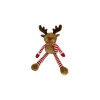 Jouet pour chien coloris marron et rouge peluche de Noël renne Bubimex - 30 cm