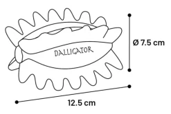 Jouet pour chien en caoutchouc naturel coloris marron rugby avec épines Flamingo Rubba - Taille 12,5 x 7,5 x 7,5 cm