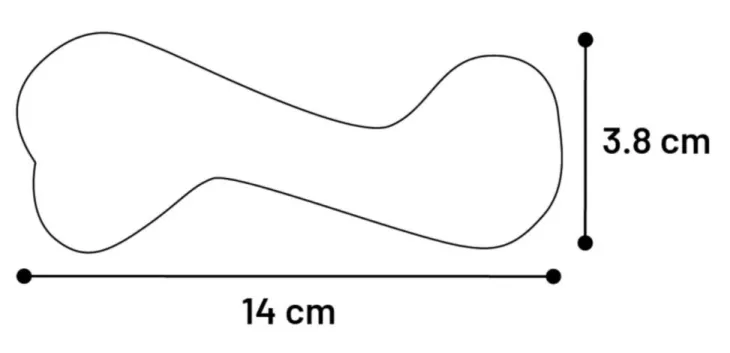 Jouet pour chien en caoutchouc naturel coloris marron os Flamingo Rubba - Taille 14 x 5,5 x 3,8 cm